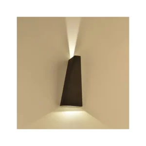 Sänkt pris 6W LED-vägglampa IP65 utomhus, svart, inkl. ljuskälla
