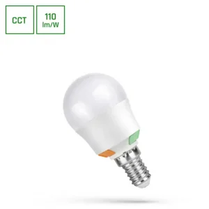 E14 LED kronljuslampa 2W/4W/6W G45, 3-stegs CCT, Spectrum LED Nyhet