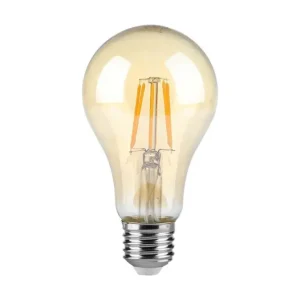 Begränsad tid E27 10W LED filament lampa A67, Amber glas, 2200K, 950lm