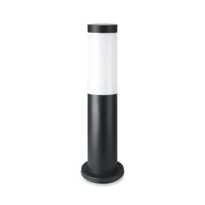 Fynd V-Tac svart trädgårdarmatur, rostfritt 45 cm, IP44 utomhusbruk, E27 sockel, utan ljuskälla