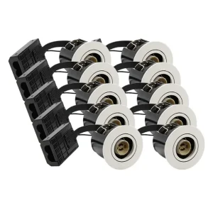 Erbjudande 10-pack GU10 infälld spotlight Inno88 Mattvit, IP44, godkänd för montering i isolering