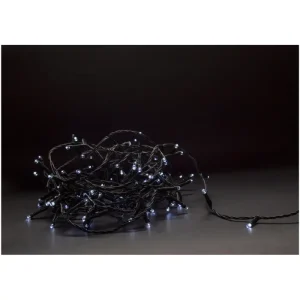 5 meter utomhus LED juleljusslinga Batteri, IR fjärrkontroll, IP44, timer, 50 LED, kall vit Beställ nu