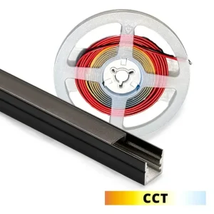120cm Belysning för akustikpanel, svart CCT LED-strip, komplett set med aluprofil Kundfavorit