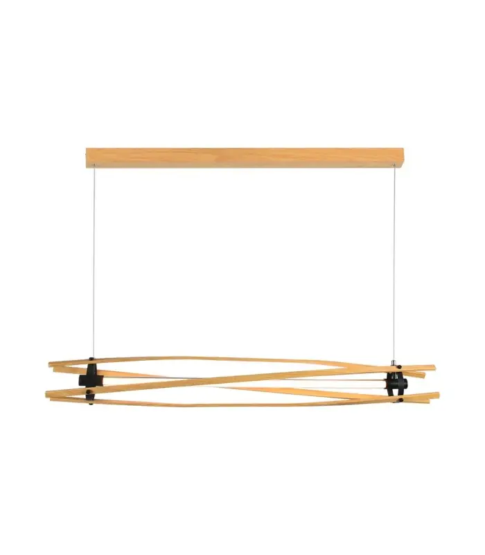 LED designer hänglampa 3000K, trä+svart hus Rabatt