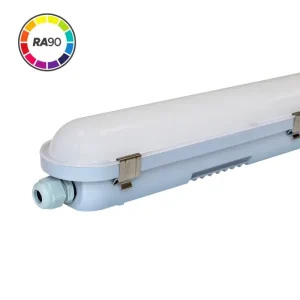 150cm 60W armatur HiCRI, genomkopplad IP65, RA90, flimmerfri Rea