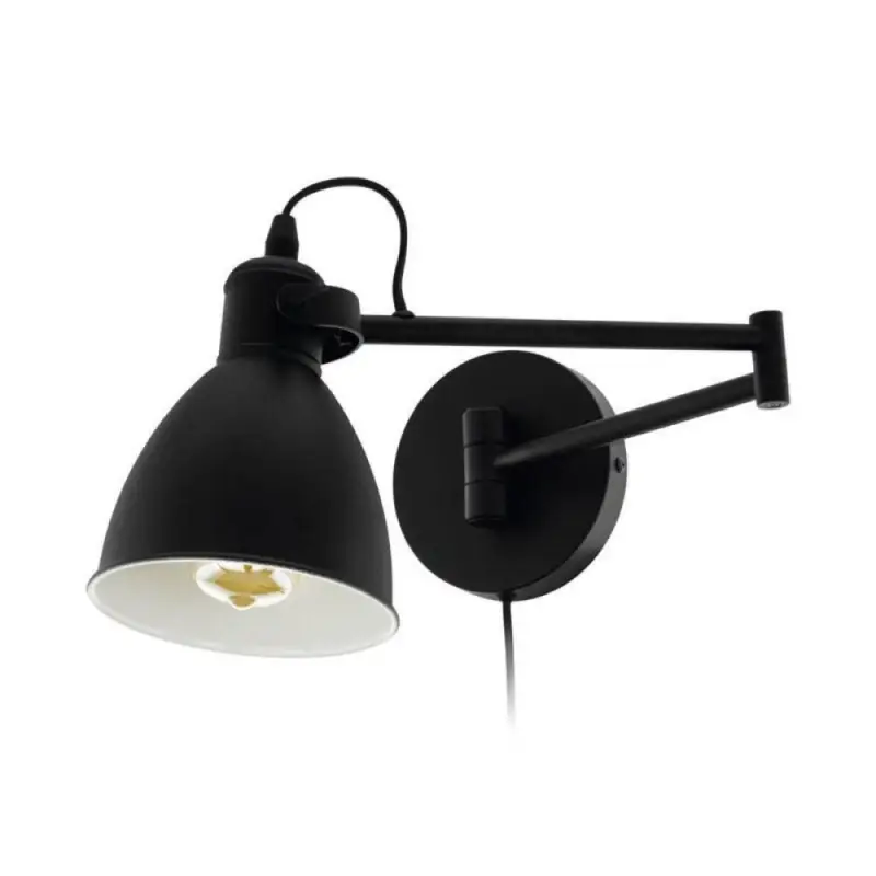 Säker betalning VÄGGLAMPA SAN PERI MED SLADD SVART