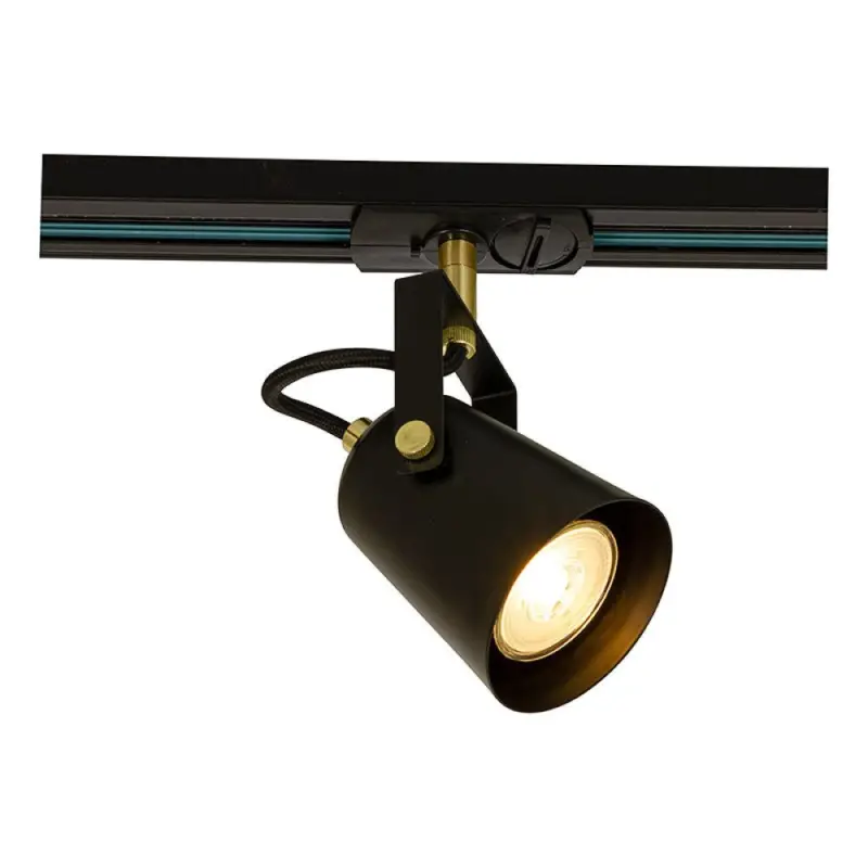 SPOTHUVUD ANETA LIGHTING TRACKLINE METZ SVART/MÄSSING Populärt val