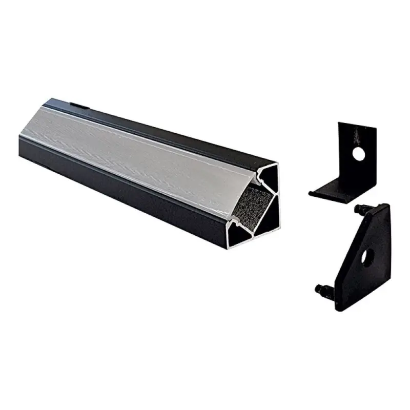 ALUMINIUMPROFIL DIRECT SIGNS LED 45° 2M SVART Nedsatt pris