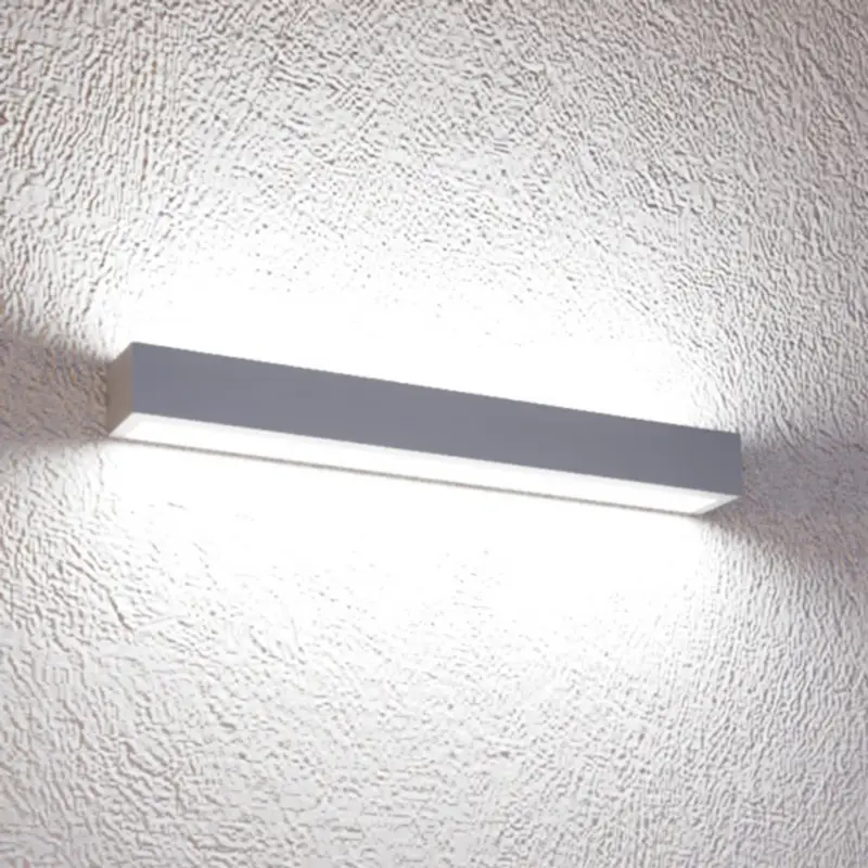 Mera LED-vägglampa, bredd 40 cm, aluminium, 4 000 K Nedsatt pris