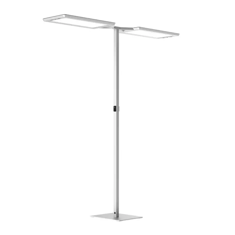 Endast idag LED-golvlampa Yara.double 4 000 K BT, LTX, silver