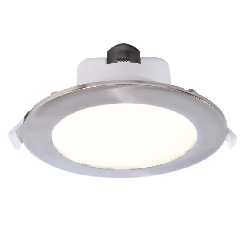 Billig LED-takinbyggnadslampa Acrux, Ø 15 cm, silver matt, CCT