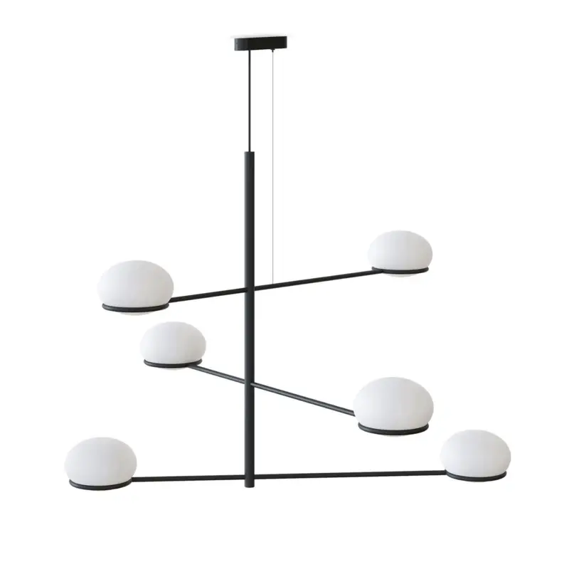LEDS-C4 Coco Chandelier hänglampa, svart/vit Reapris