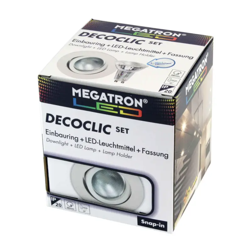 LED-inbyggnadsspot Decoclic Set GU10 4,5 W LED vit Bästa pris