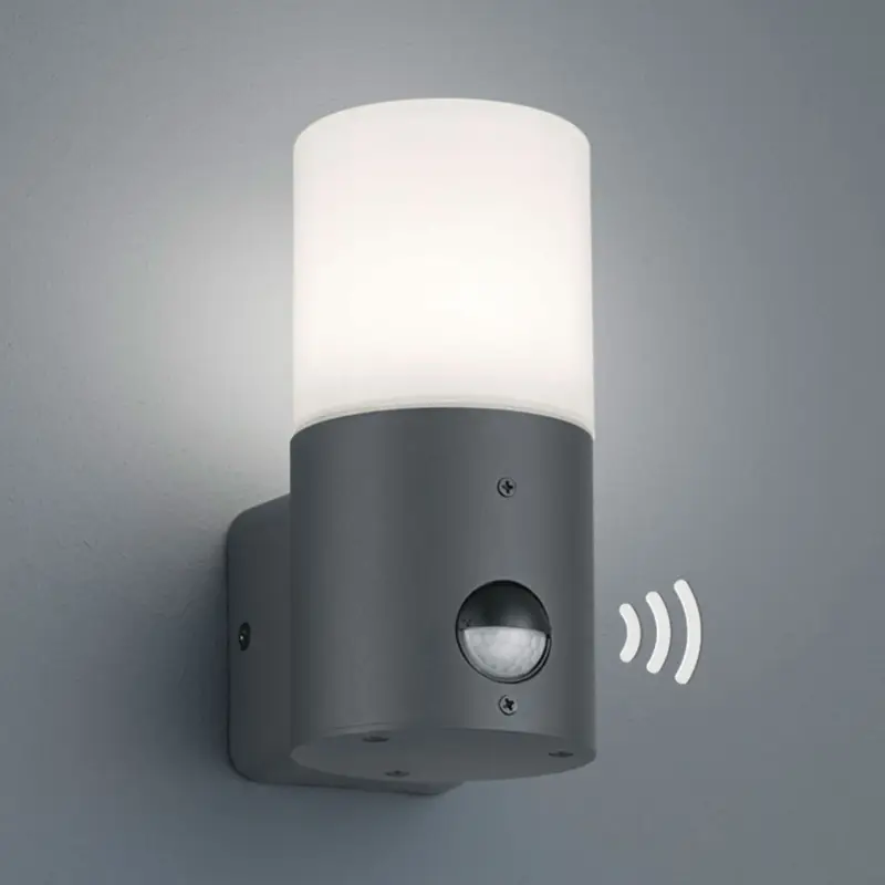 Liten utomhusvägglampa Hoosic med rörelsesensor Nedsatt pris