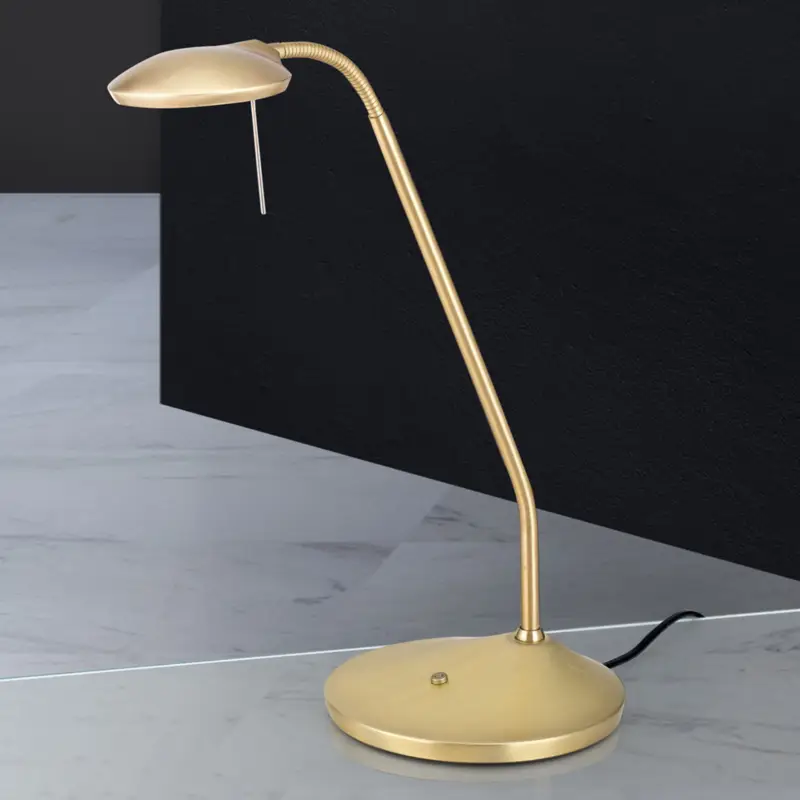 Snabb frakt LED-bordslampa Cobra i matt mässing