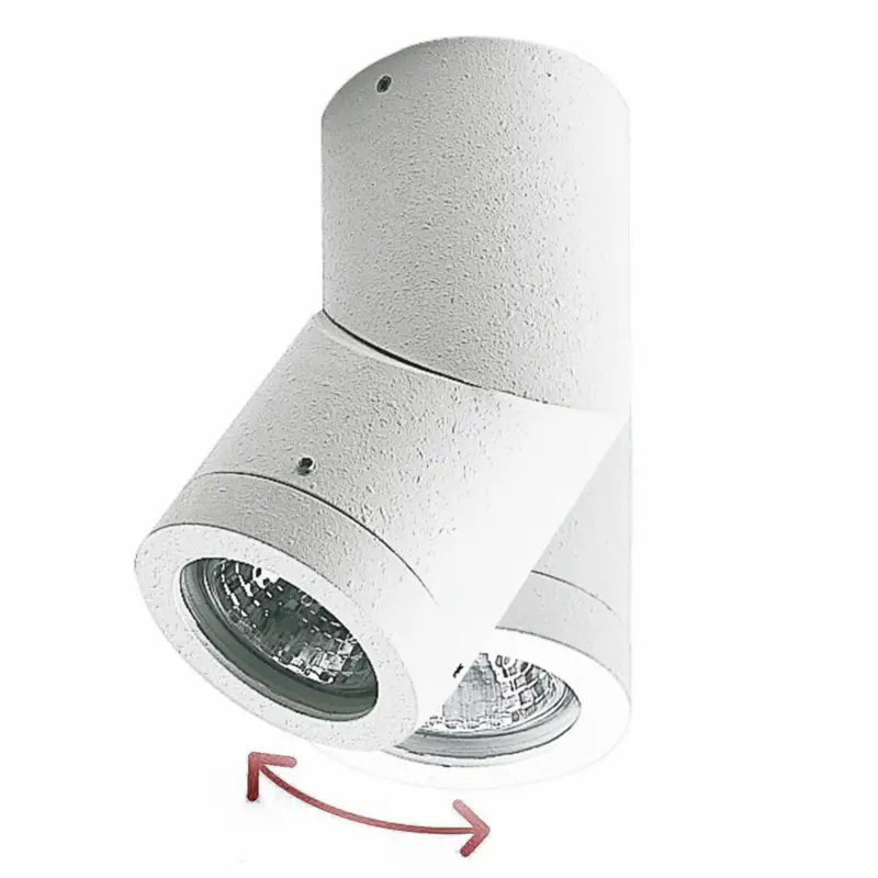 Soleo spot, vit, IP44, svängbar, aluminium Populär