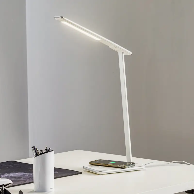 LED-skrivbordslampa Orbit med induktion silver Endast denna vecka