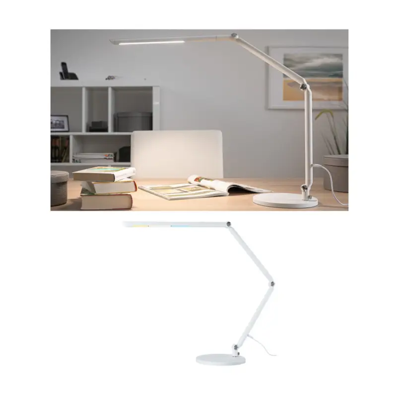 Paulmann LED-skrivbordslampa FlexBar, vit, 36 cm, CCT Rabatter