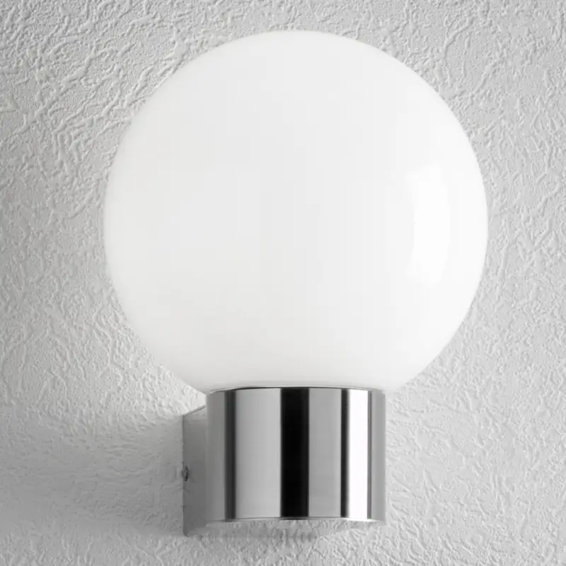 Utomhusvägglampa Kekoa, glas, stål, Ø 23 cm Erbjudandepris