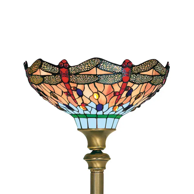 Golvlampa Dragonfly i Tiffany-stil Fynd
