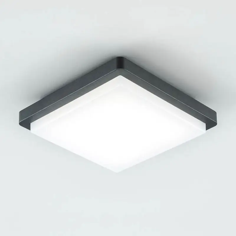 Begränsat antal EVN LED-utomhustaklampa Tectum, 23x23 cm, antracit, 150°, för utomhusbruk
