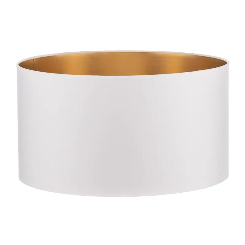 Lampskärm Alba, Ø 45 cm, E27, vit/guld Rabatt