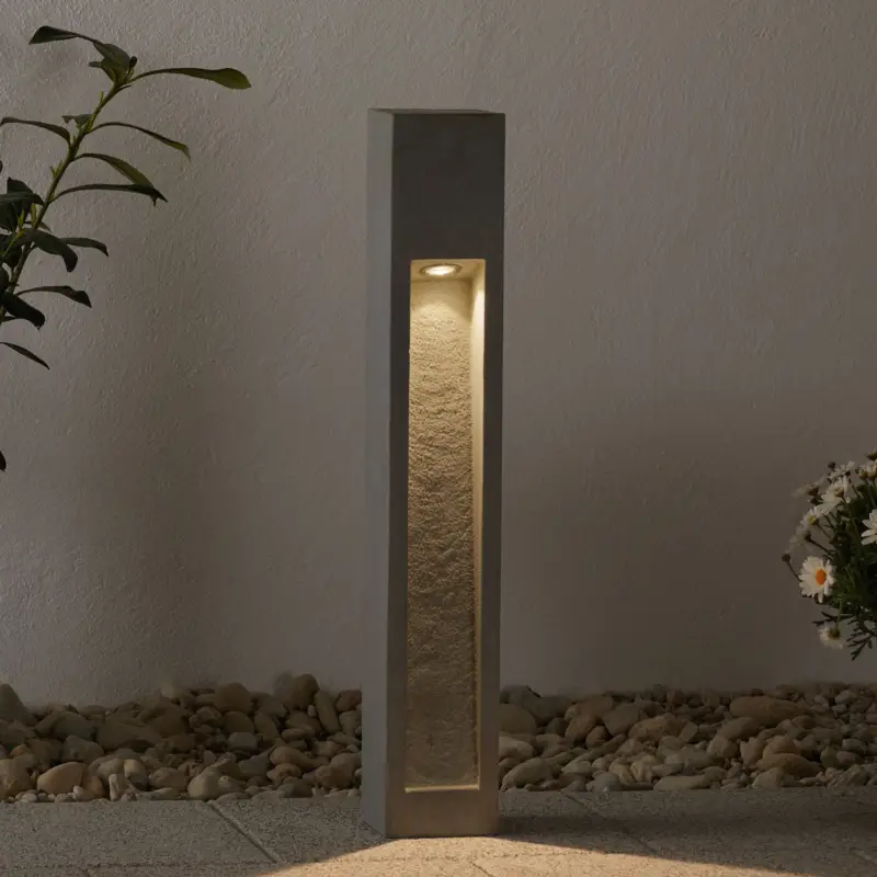 Snabb frakt SLV Arrock Stone LED gångvägslampa tillverkad av natursten