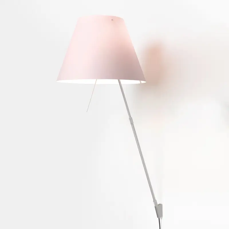 Erbjudande Luceplan Costanza vägglampa D13a, aluminium/rosa