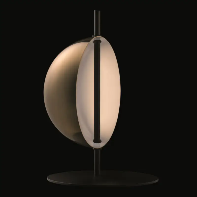Handla nu Oluce Superluna 297 LED-bordslampa, mässing