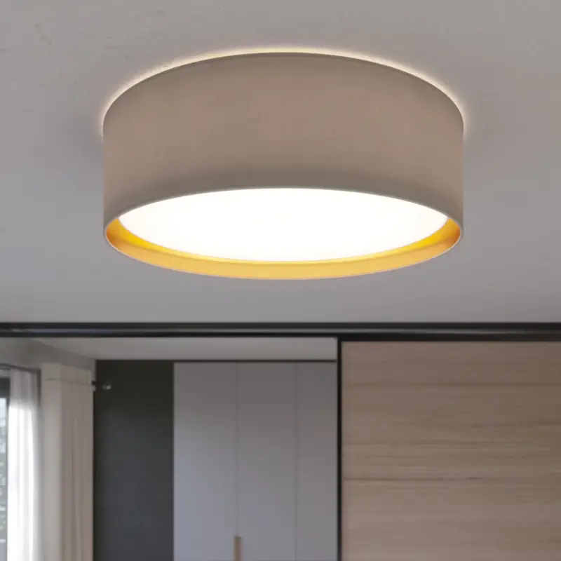 Erbjudande Bilbao taklampa, grå/guld, Ø 60 cm