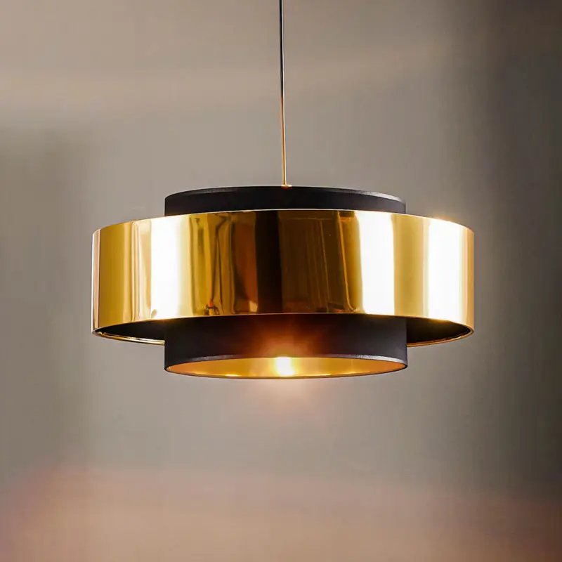 Beställ nu Hänglampa Calisto, svart/guld Ø 50 cm 1 lampa