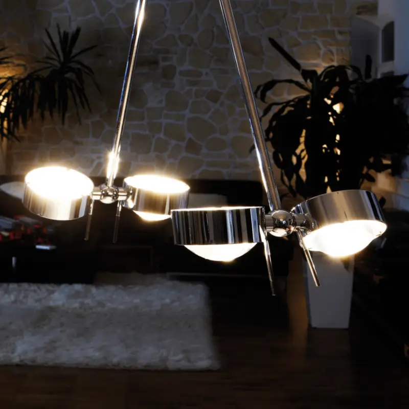 Taklampa PUK CEILING, 4 lampor, krom Erbjudandepris