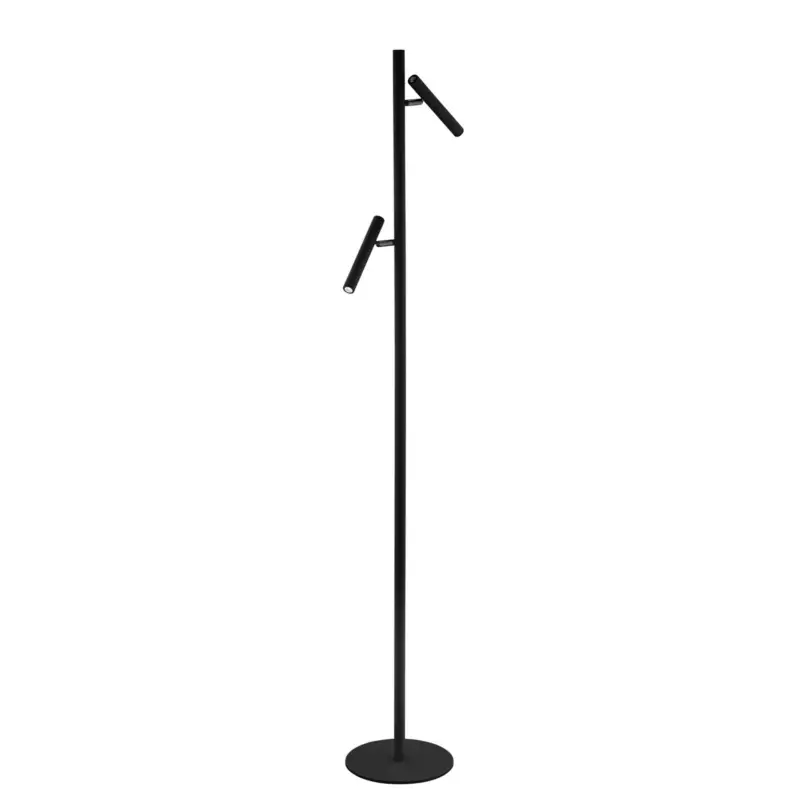 LED-golvlampa Streak, 2 lampor med dimmer, svart Erbjudandepris