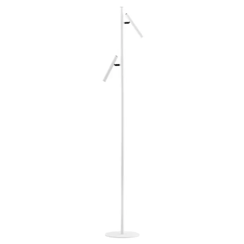 Rea LED-golvlampa Streak, 2 lampor med dimmer, vit