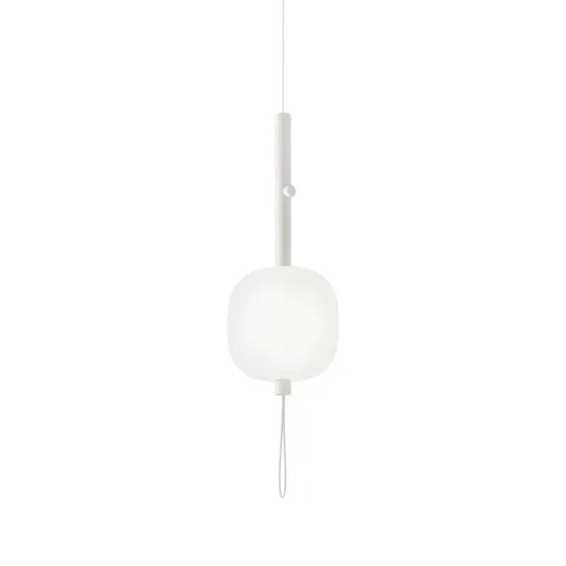 Outlet kdln LED-pendellampa Motus, vit, Ø 24 cm, glas