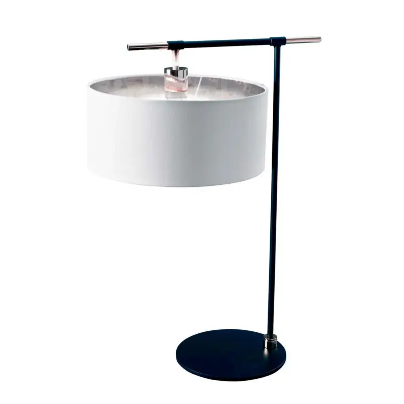Balance bordslampa, svart/nickel, vit skärm Snabb frakt