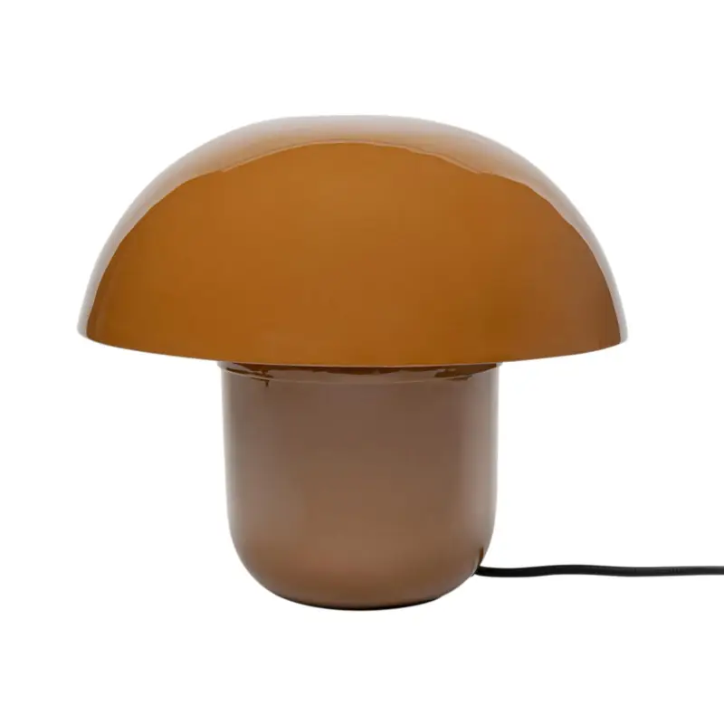 Rabatter KARE Mushroom bordslampa, brun, emaljerat stål Höjd 27 cm