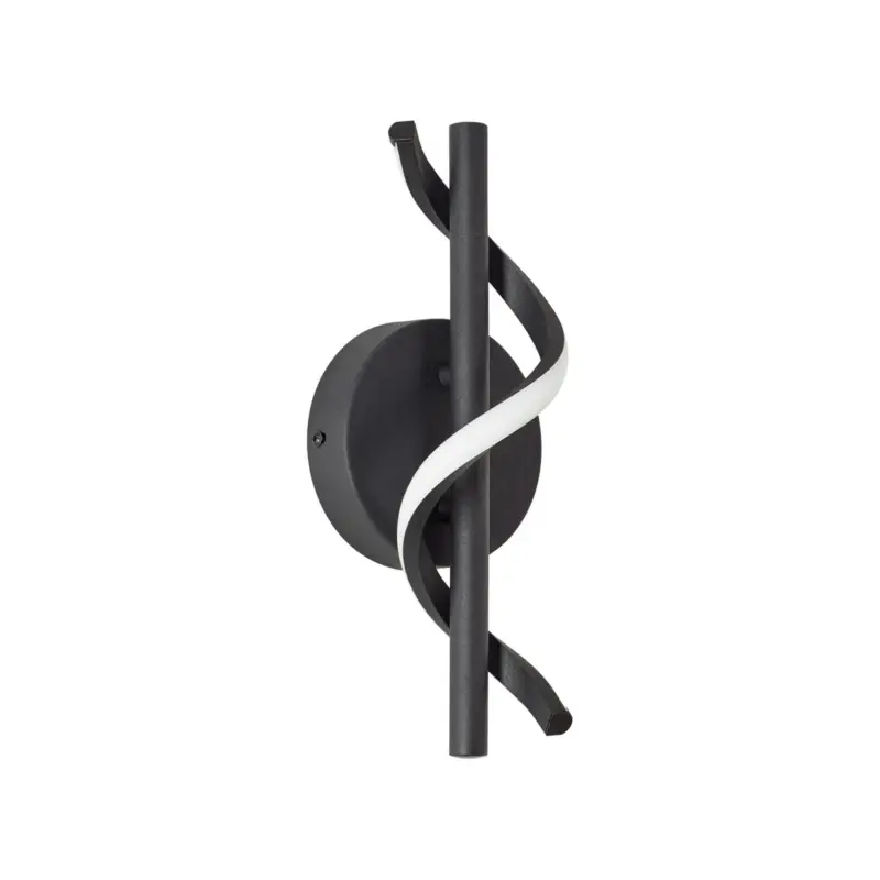 LED-vägglampa Eunice, bredd 12 cm, svart, metall Erbjudandepris