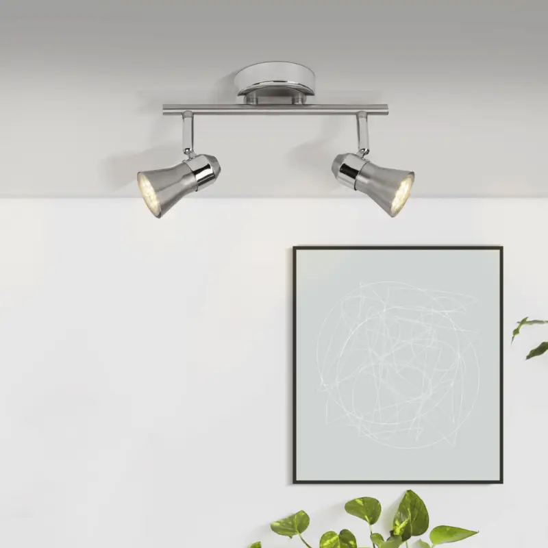 Erbjudandepris LED-takspotlight Sanny, järn/krom, bredd 31,5 cm metall