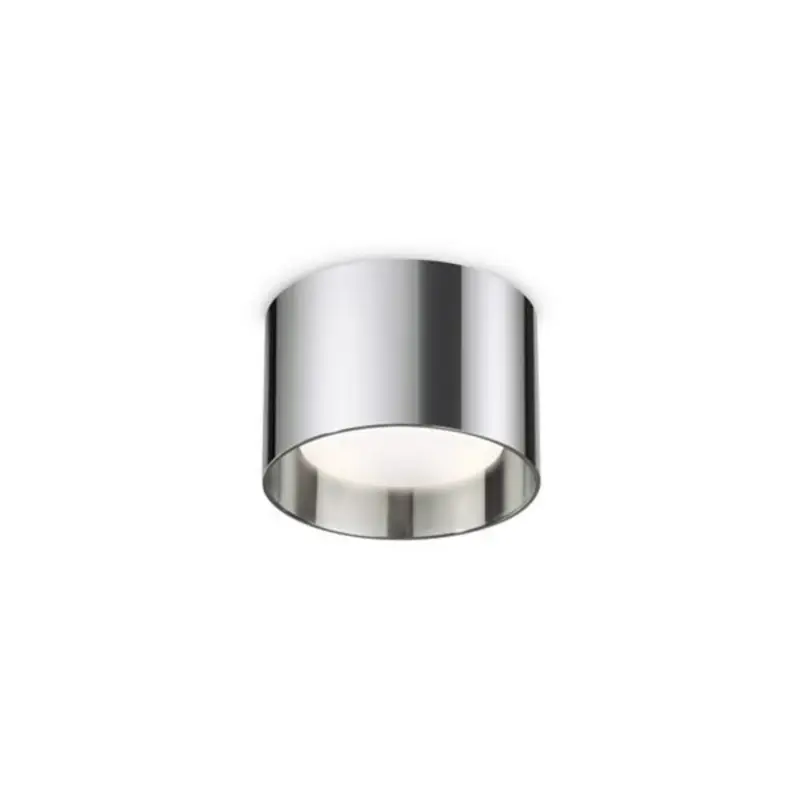 prisnedsättning Ideal Lux downlight Spike Round, kromfärgad, aluminium, Ø 10 cm