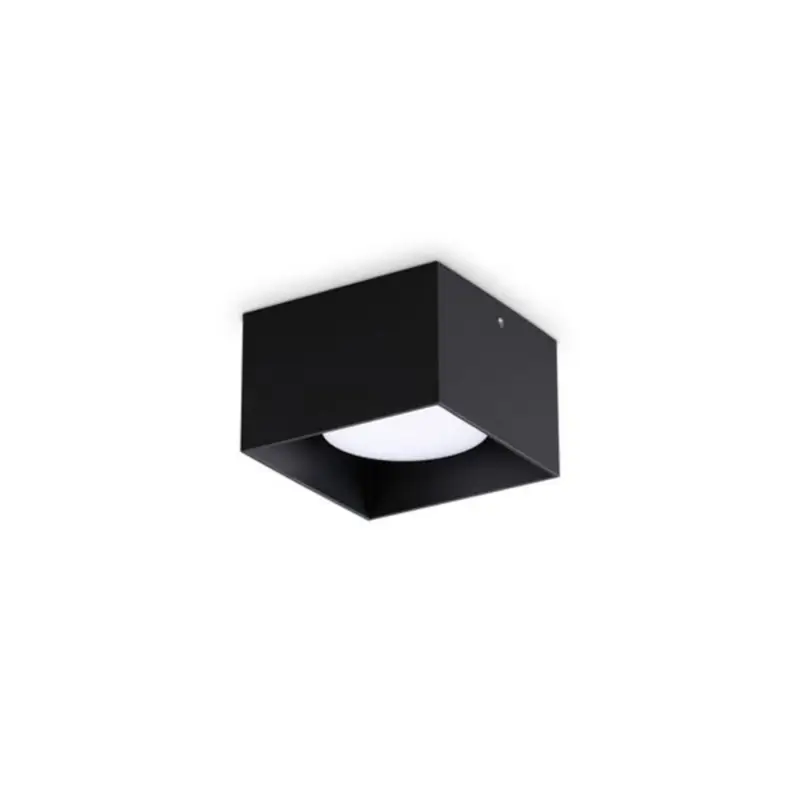 Beställ nu Ideal Lux downlight Spike Square, svart, aluminium, 10 x 10 cm