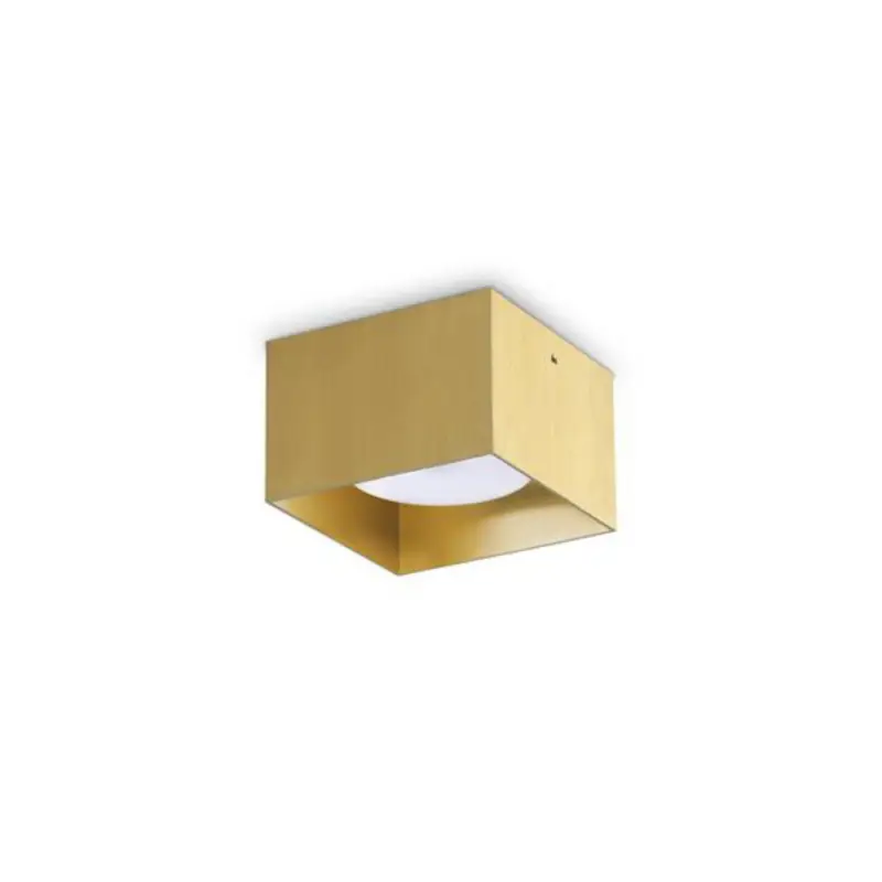 Ideal Lux downlight Spike Square, mässingsfärgad, aluminium, 10 cm Premium