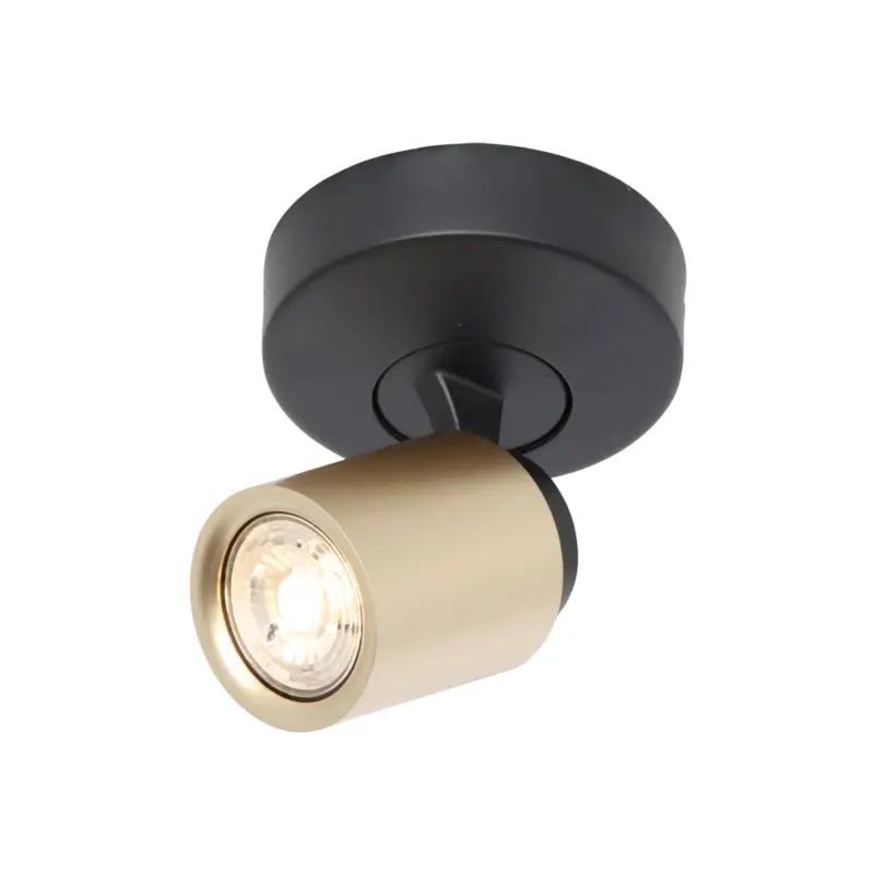 Razza takspotlight, svart/guld, Ø 13 cm, metall Extra rabatt