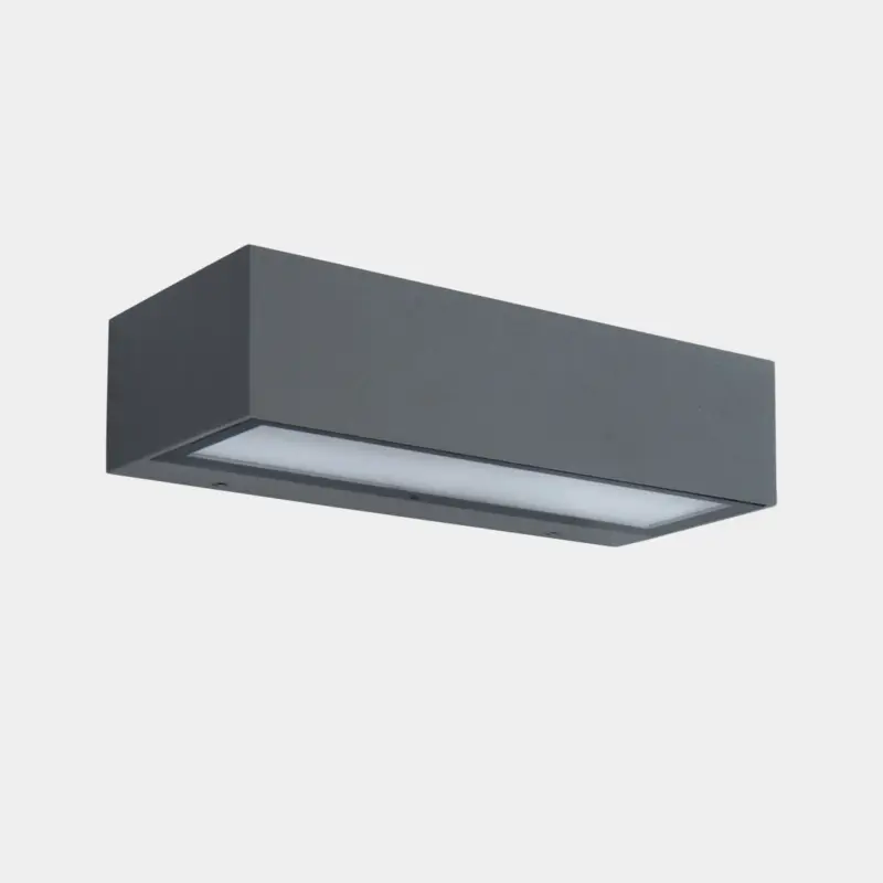 LEDS-C4 LED-utomhusvägglampa Nemesis, grå, bredd 19,5 cm Köp nu