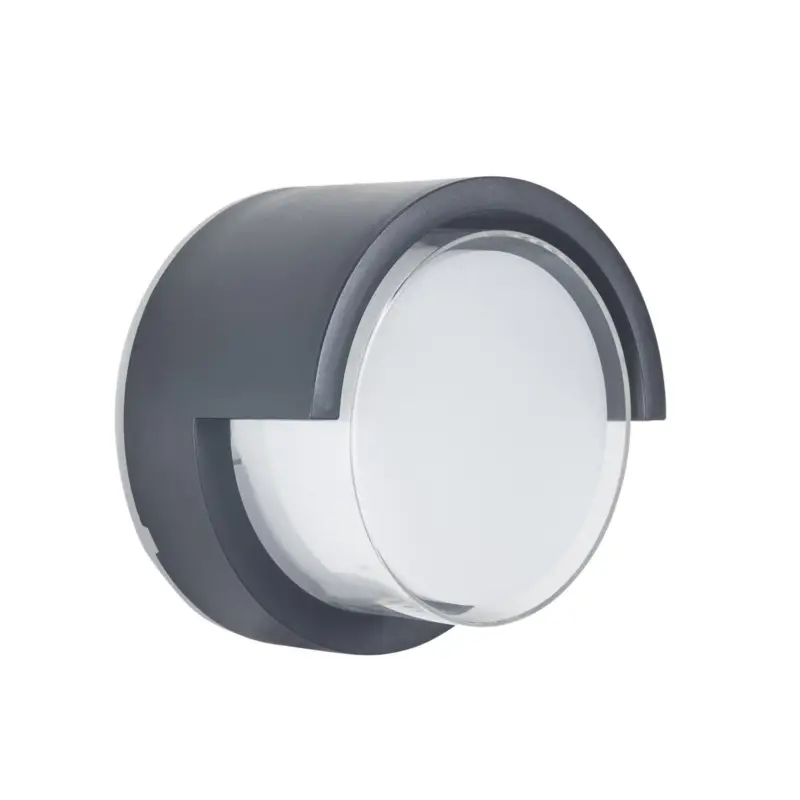 Forlight LED-vägglampa Creu, Ø 17 cm, svart, plast Premium