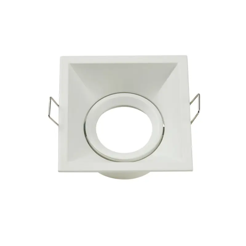 Inbyggnadslampa Slim Trim Square, vit, 9 x 9 cm, aluminium, GU10 Nyhet