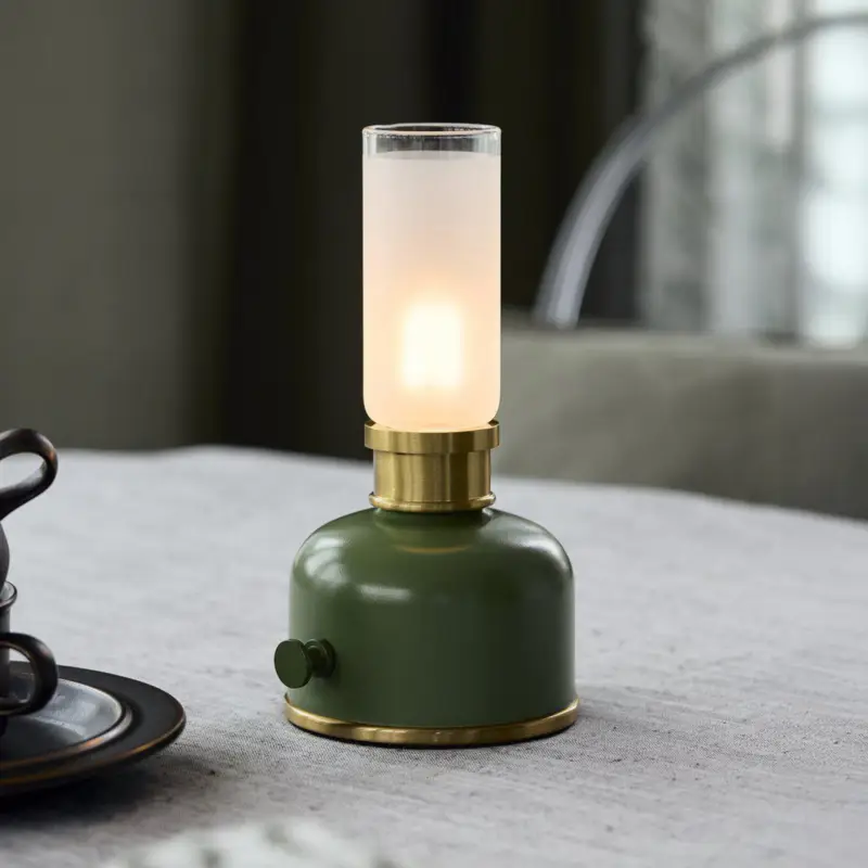 PR Home LED-bordslampa Frida, grön, höjd 22 cm Lågt pris