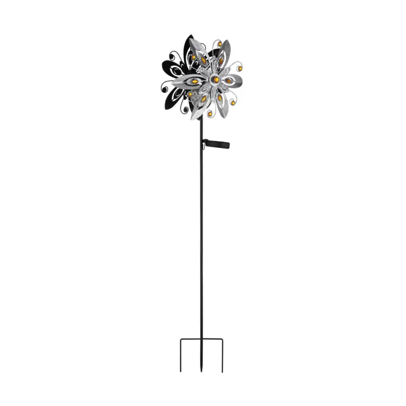 LED-solcellslampa 36578S, markspett, silver/svart, metall Köp nu