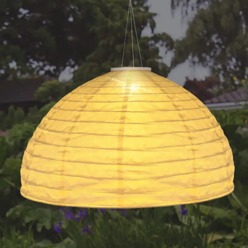 Handla nu LED-hänglampa 33982, vit, linne, plast