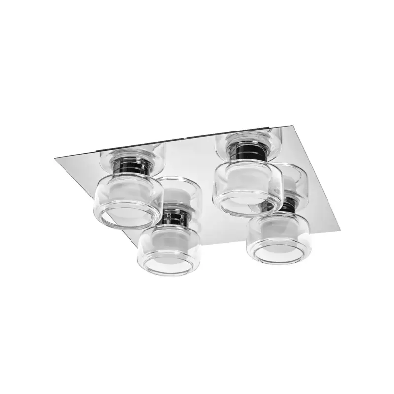 Expressleverans OSRAM LED-taklampa ORBIS FLAME, krom, 4 lampor, CCT IP44